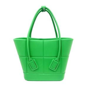 Bottega Veneta The Arco Rubber Handbag Tote Mini Green